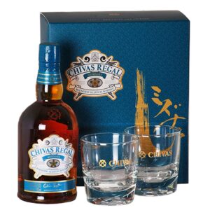 WHISKY CHIVAS REGAL MIZURANA + 2 VASOS 1x700cc