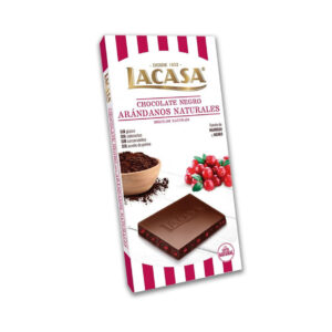 TABLETA LA CASA CHOCOLATE NEGRO CON ARANDANOS 20x100g